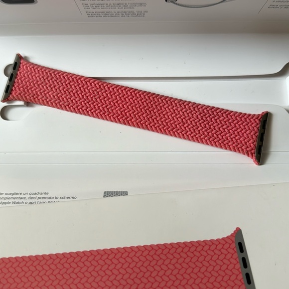 Apple Pink Punch Braided Solo Loop Apple Watch Band - Picture 2 of 7